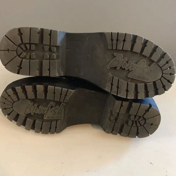 Blowfish black platform chunky moto side zip ankle boots 8.5 - Picture 3 of 4